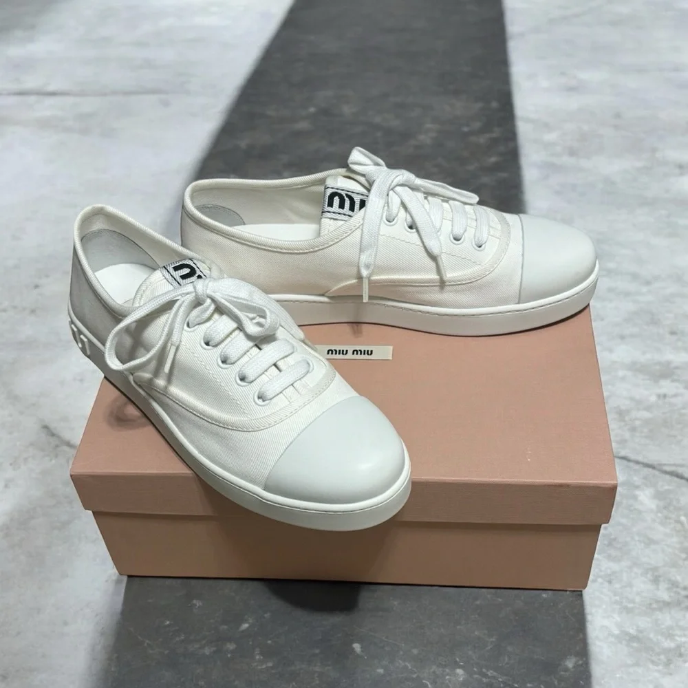 New In Box Miu Miu Calzature Donna Low Top Size. 8
